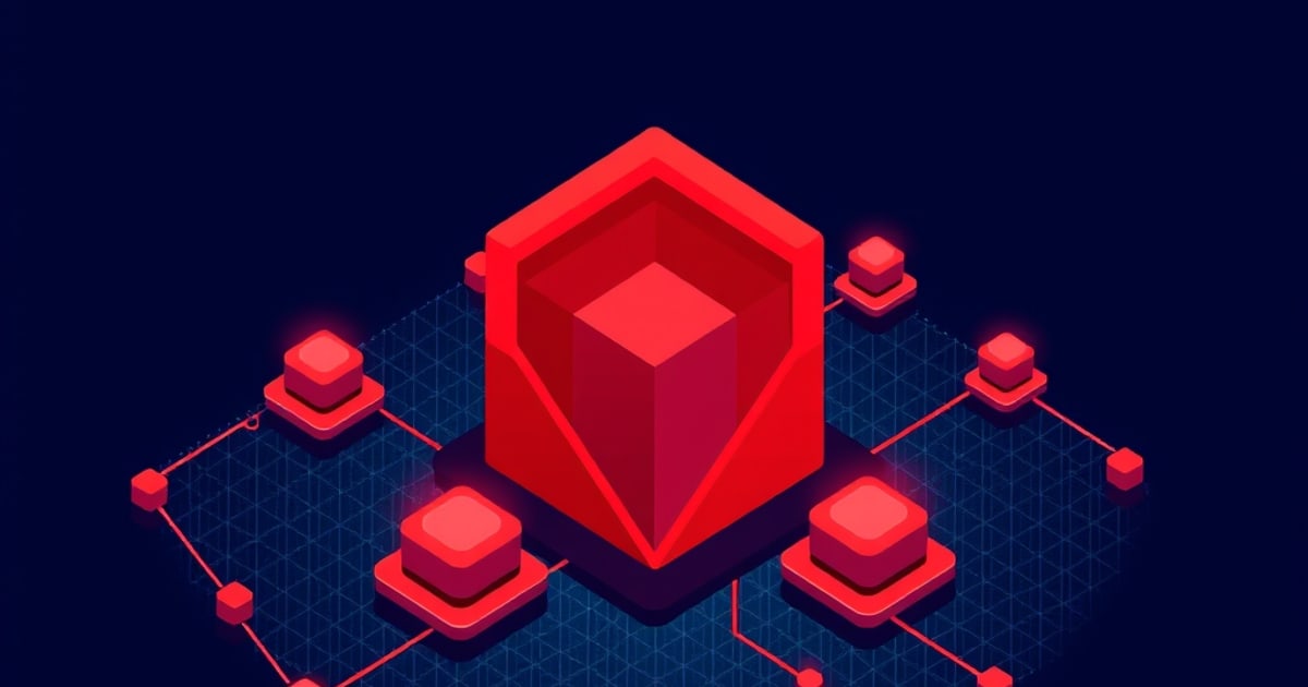 Isometric vector illustration showing code injection and security breach in ai model