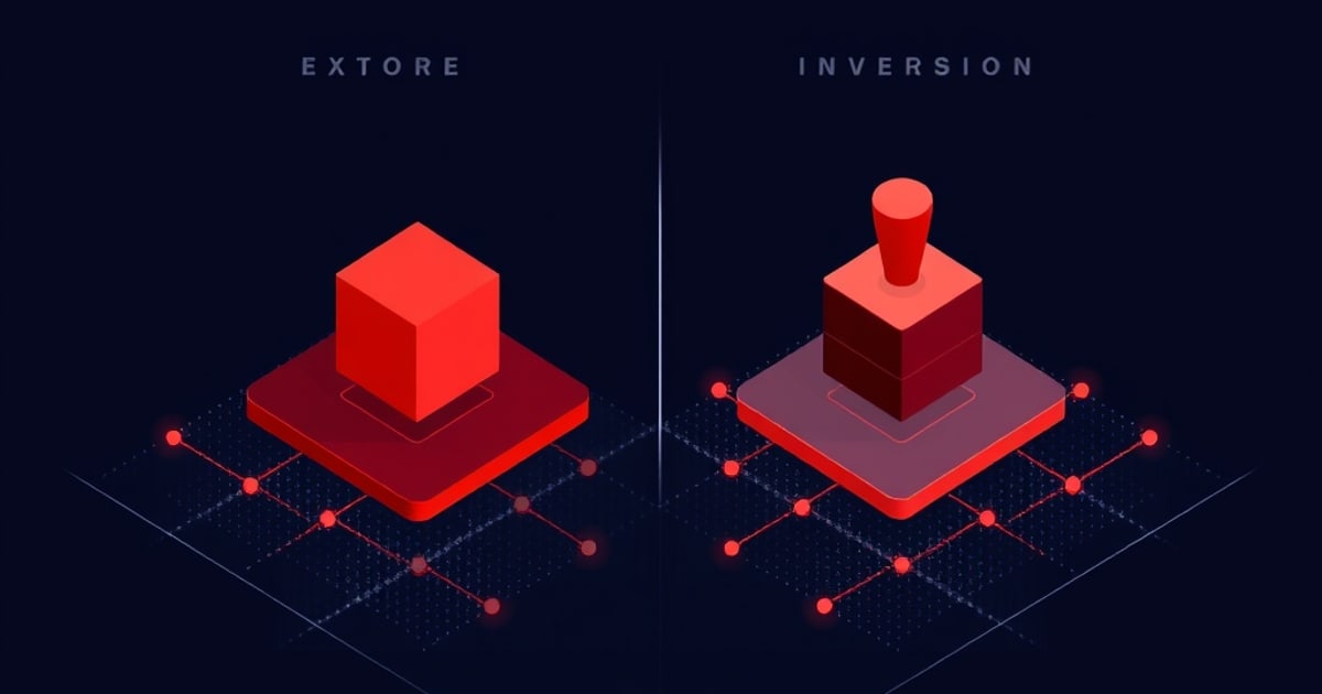 Isometric vector illustration showing data models and security barriers for model extraction and inversion attacks