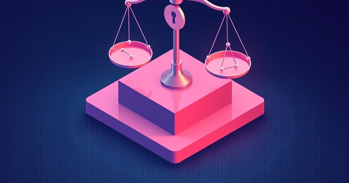 Isometric illustration of a shield standing among linked cubes on a dark grid, representing offensive security coverage and how it is vetted